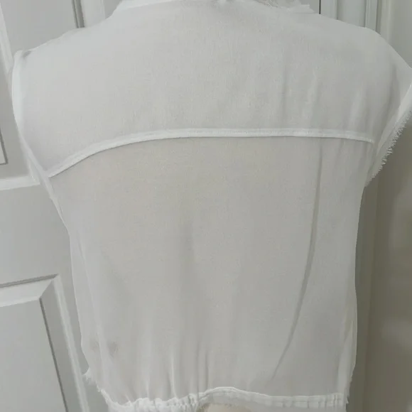 Free People sheer gather waist blouse - Picture 4 of 6